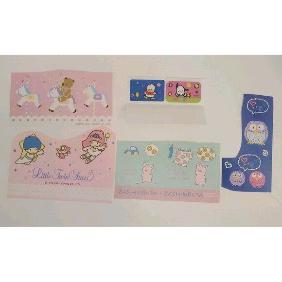 Vintage NOS 5x 1994-95 Sanrio Sticker Sheets Keroppi Twin Stars Pochacco & MORE - Picture 2 of 10